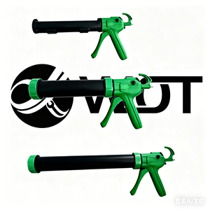 Pistolet d'application de colle industriel artisanal, à arrêt automatique, pour remplissage et scellage, en caoutchouc souple, acier inoxydable et plastique - Product Image 1