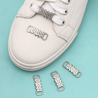 Étiquette de chaussure de sport personnalisée en alliage de zinc, étiquette métallique de haute qualité, étiquette de logo de baskets, étiquette de logo de marque personnalisée, breloque pour lacets