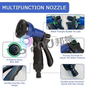 Multi-Functional Garden Magic Hose 3x Telescopic High-Pressure Water Gun for Car Wash High Quality Reel <b>Outdoor</b> Use - Product Image 4