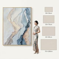 Peinture à l'huile peinte à la main, style couteau à palette, luxe léger et minimaliste, vente en gros directe d'usine, écologique, grande taille, pour galerie