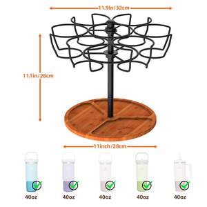 Organizador de Botellas de Agua para Vasos Stanley de 40 oz, Organizador de Vasos con Base Divisora y Bandeja Giratoria de 360 Grados - Product Image 2