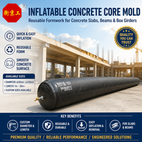 Bouchon gonflable en caoutchouc pour la construction de caniveaux avec service de découpe pour caniveaux/ponts/dalles creuses préfabriquées