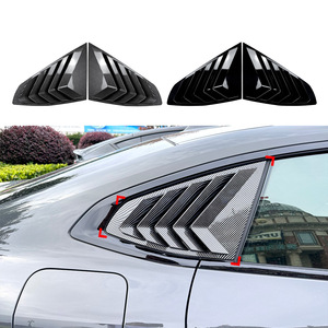 Bmw 4 Series Gran Coupe G26 Rear Window Louver Decal Piano Black Carbon Fiber Texture Adhesive Car Modification - Product Image 4