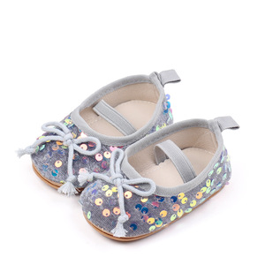 Chaussures pour bébé nouveau-né à semelle souple, chaussures de marche pour bébé, chaussures à paillettes pour filles - Product Image 5