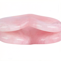 Outil Gua Sha en quartz rose poli à la main, surface lisse, planche de massage pour le visage, le cou, le corps, beauté