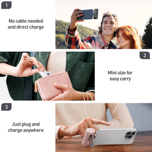 Cargador Portátil de Carga Rápida Bidireccional de 20 W sin Necesidad de Cable con Soporte, <span class=keywords><strong>Mini</strong></span> Banco de Energía de 5000 mAh, Electrónica de Consumo, Teléfono Móvil - Product Image 3