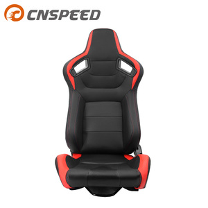 CNSPEED เบาะนั่งรถแข่งหนัง PVC สีดำสีแดงเบาะรถอีสปอร์ตแบบปรับได้อเนกประสงค์ - Product Image 1