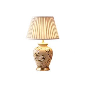 Lámpara de Mesa de Cerámica con Diseño Floral y de Aves, Estilo Chino, E27 LED 220V, Luz Cálida, Decoración para Dormitorio y Sala de Estar - Product Image 5