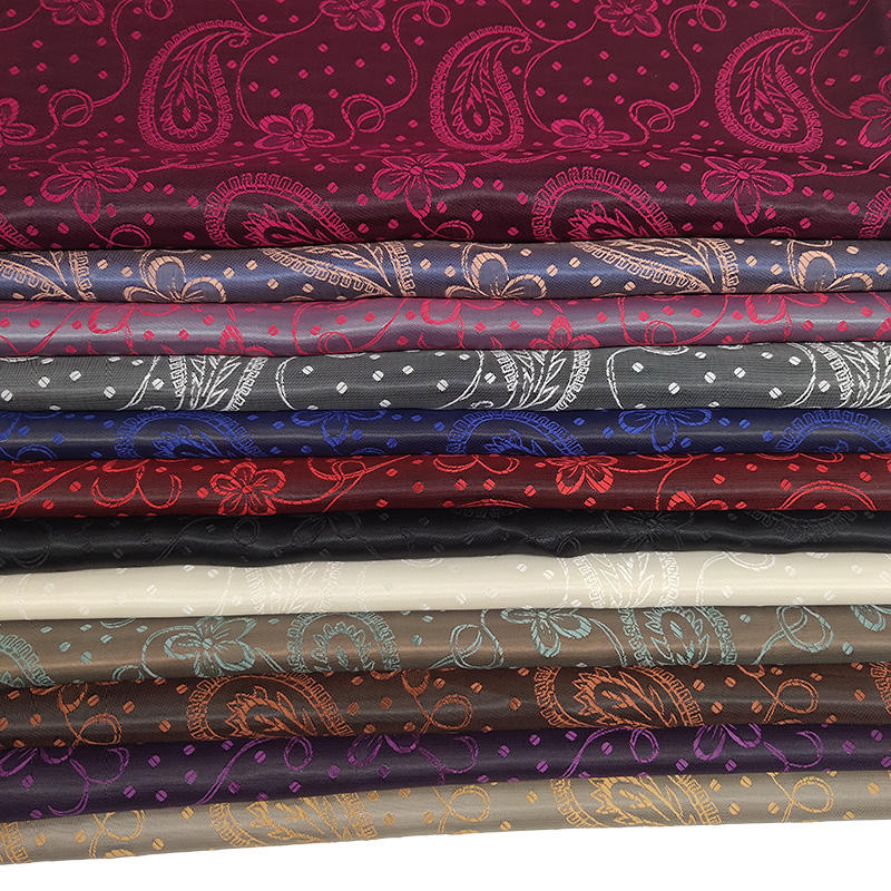 Custom Soft Garment Lining Fabric Polyester Viscose Jacquard Silk - Main Image