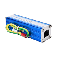Protector de Sobretensión Medcamex 48V DC POE RJ45, SPD de Señal de 100Mbps, 20KA, Aleación de Aluminio, Supresor de Picos de Bajo Voltaje para Cámara IP y Switch POE