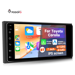 วิทยุสเตอริโอรถยนต์ระบบ Android 4 + 64GB/6 + 128GB 7 "Para Auto with CarPlay & Android Auto GPS WiFi HIFI สำหรับ <span class=keywords><strong>toyota</strong></span>/corolla - Product Image 1