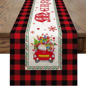Commercio all'ingrosso personalizzato tessuto rettangolo tovaglia natale Runner da tavolo per decorazioni di festa fornitura di fabbrica - Product Image 4