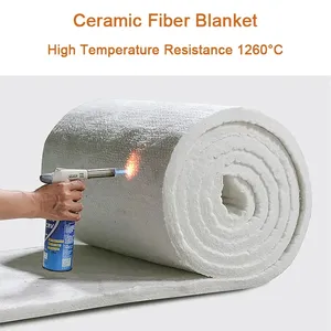 1260 couverture en coton en fibre céramique 6-50mm isolation thermique réfractaire couverture en laine de silicate d'aluminium pour les fours