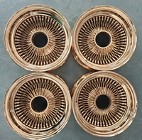 Rines GW Personalizados de 13x5.5 Pulgadas, 5x114.3, 72/100, Cromados/Todos en Oro, con Centro Dorado Estándar