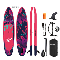 Tabla de Paddle Surf Inflable de 11' (32" de Ancho, 6" de Grosor) Resistente con Remo Ajustable, Mochila, Bomba y Correa