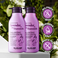 Champú Morado para Cabello Rubio Luxliss, Champú y Acondicionador Vegano con Lavanda para Cabello Rubio, Champú Morado Sin Sulfatos