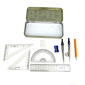 Bán buôn 9 cái hộp sắt Math la bàn Set Oxford cụ hình học toán học thiết lập cho trẻ em - Product Image 4