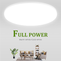 Plafonnier Circulaire Moderne Blanc à LED Ultra-Fin, Fixation en Saillie pour Chambre et Salon