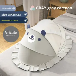 Lit bébé sans installation - Drap bébé spécifique - <span class=keywords><strong>Tricot</strong></span>é - Pliable - Animal - 200TC - Style européen-américain - Portable - Style yourte - Product Image 5