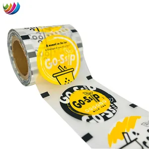 Customized Food Grade Translucent Transparency Jelly Noodle Chocolate Sugar Packaging Cup Lip Sealing Roll Film