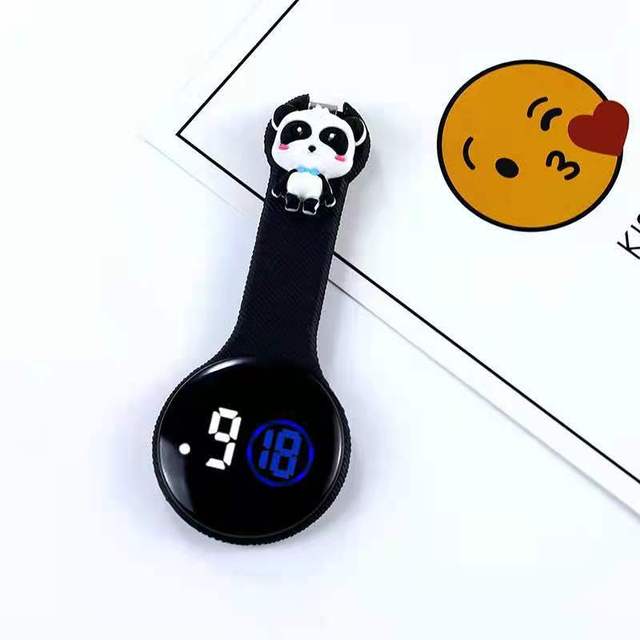 Portable 30M Waterproof Cute Cartoon Round Silicone Digital Nurse Watch