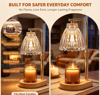 Cadeaux pour femmes, lampe chauffe-bougie avec hauteur réglable, minuterie et variateur d'intensité, cadeaux d'anniversaire pour femmes