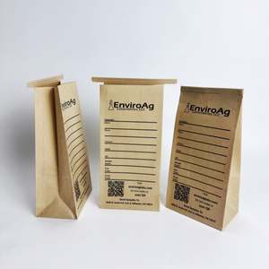 Custom logo Kraft Brown Paper Tin Tie <b>Bag</b> With Biodegradable Tin Tie Liner Soil Sample Envelopes - Product Image 2