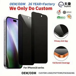 Protector de Pantalla de Vidrio Templado OEM para 18, Privacidad, Dureza 9H, 2.5D, Ultrafino, Anti-rayones, Anti-espía, Anti-grasa, Sin Burbujas - Product Image 1