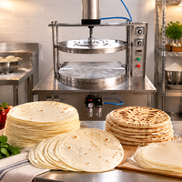 Machine à presser la pâte électrique industrielle, formeur automatique de pain plat pour tortilla, pita, roti, chapati