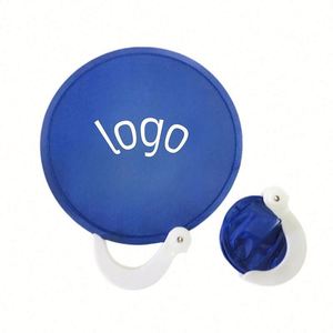 Abanico Plegable Redondo Personalizado, Abanico Flexible de Nailon con Bolsa para Eventos y Campañas - Product Image 1