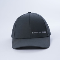 Gorra de béisbol con logotipo bordado personalizado de 6 paneles, gorra de camionero de malla transpirable, gorra de secado rápido con orificio cortado con láser