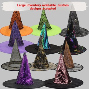 Cappello Decorativo da Mago e Strega per Halloween, per Bambini e Adulti, Accessori per Feste, Spettacoli e Cosplay - Product Image 1