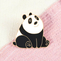 Le nouvel insigne d'épingles de conception d'animal chaud en gros insigne mignon cadeau souvenir logo personnalisé épingle en émail dur épinglettes en métal Panda