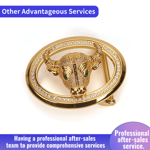 Hebilla de Cinturón de Metal de Aleación de 68 mm con Forma Personalizada, Grabada en Oro - Product Image 6