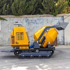 New Product Small Mini Concrete Mixer 300L Self-loadng Mini <b>Dumper</b> Portable Automatic <b>Track</b> Mobile Cement Mixer - Product Image 5