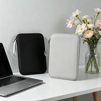 Étui pour tablette en cuir PU souple et durable haut de gamme, grande capacité, protection antichoc pour ordinateur portable et doublure intérieure portable