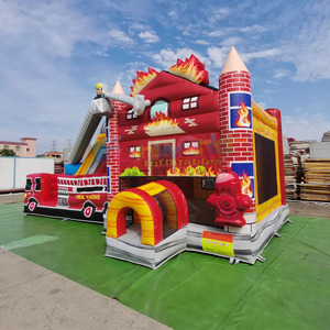 Commercial grade kids bounce <b>house</b> commercial jumping bouncy castle castillo hinchable <b>inflatable</b> fire station combo slide - Product Image 2