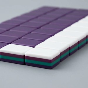 Premium Lilas Vert Américain Mahjong Ensemble Ciel Violet Support Chinoiserie Ginger Jar Vents Topiary Jokers Tile Board Coffret Cadeau - Product Image 1