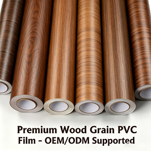 Papier adhésif décoratif, feuilles stratifiées <span class=keywords><strong>à</strong></span> texture réelle pour armoires, film en aluminium, film PVC imitation bois, film PVC - Product Image 4