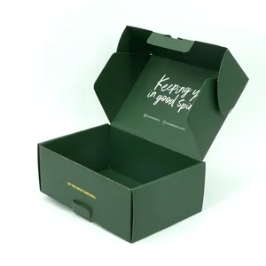Luxury Custom logo shipping Green box mailer cardboard skin care set cosmetic packaging gift boxes