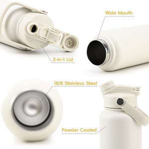 ขวดน้ำสแตนเลสเก็บความเย็นสองชั้น ขนาด 32 ออนซ์ (1000 มล.) สำหรับออกกำลังกาย ปลอดภัยต่อสิ่งแวดล้อม ขายส่ง - Product Image 4