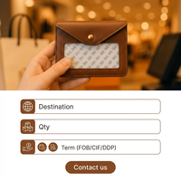 Dompet Kulit Lipat Dua dengan Sulaman Jarum untuk Pria, Bordir Buatan Tangan, Logo Kustom, Desain Ramping, Mewah, Hadiah Tahun Baru, Hari Ayah, Thanksgiving