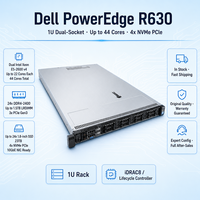Serveur Dell R630 1U en rack, double socket, 24 DIMM DDR4, PCIe 3.0 NVMe pour la virtualisation, les bases de données transactionnelles, CRM, ERP