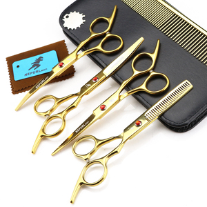 6,0 Zoll Goldene GS 02 Rote Schraubenschere Tierförmige Veterinärschere Tierpflegeschere 4-teiliges Scherenset PTS-<span class=keywords><strong>059</strong></span> - Product Image 1