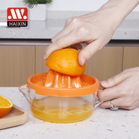 Haixin Juicer Plastik Buah Manual, Alat Rumah Tangga Tekan Tangan Kecil Lemon Bepergian Mini