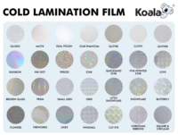 Koala holographique amour coeur auto-adhésif étanche bricolage rouleau de laminage à froid Film