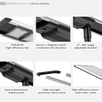 Lampu Jalan Tenaga Surya Terintegrasi 60W 11400LM IP65 Tahan Air Tiang Aluminium Alloy dengan Remote Control untuk Jalan dan Lapangan