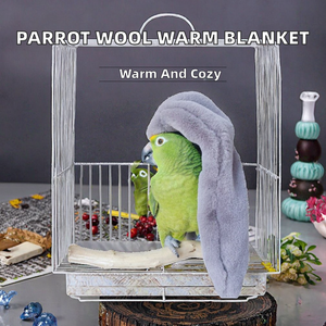 Gezellige hoekige pluche comfortabele deken voor papegaaien, warmtepad voor alle seizoenen, vogelnest, kooiaccessoires, tent, maat S, op voorraad - Product Image 2