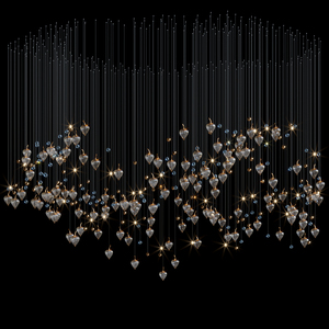 Lampadario di Lusso in Cristallo con Luci a Sospensione LED 8000-10000 Lumen per Ristoranti, Hotel e Ville - Product Image 6