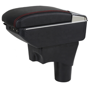 รถญี่ปุ่นรุ่นใหม่ออกแบบรถยนต์หนัง PU สีดำพร้อมกล่องคอนโซลกลาง7 USB สำหรับ Nissan Versa/Sunny/<span class=keywords><strong>Almera</strong></span> 2020-2021 - Product Image 3